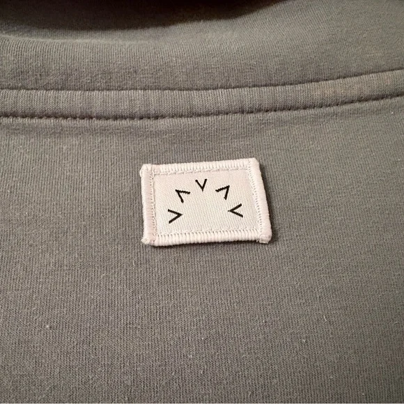 Varley Gray Funnel Neck Drawstring Waist Pullover Sweatshirt Top Size M - Picture 8 of 8